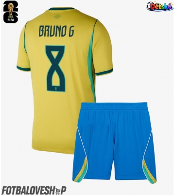 Brazílie Bruno Guimaraes #8 Dětské Domácí Dres MS 2026 Krátký Rukáv (+ trenýrky)